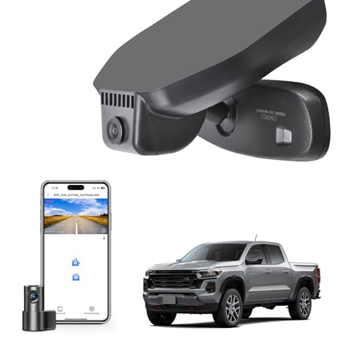 Mangoal Front 4K & Rear 1080p Dash Cam Custom fit for Chevy Colorado 2023 2024 2025 2026 WD LT Z71 ZR2 Work Truck Trail Boss(Model B), Integrated OEM Look, UHD 2160P Video, Free App & WiFi, 128GB Card