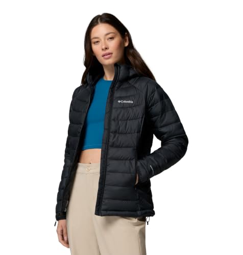 Columbia Powder Lite II Kapuzenjacke für Damen, Schwarzer Ripstop, XXL – Ansicht 4