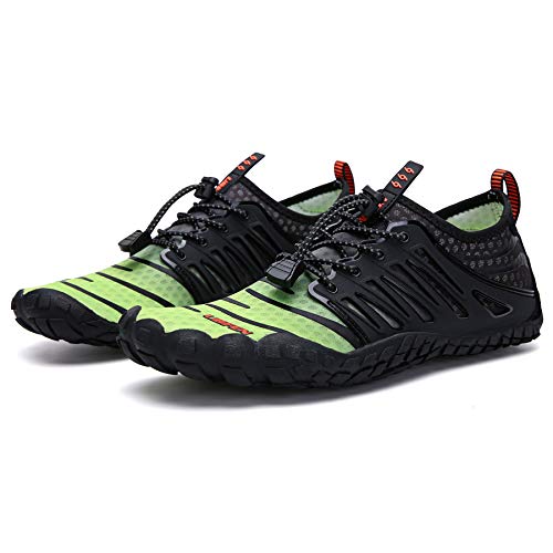 Image of UBFEN Water Shoes for Men Women Quick Dry Swim Aqua Socks | Lightweight Barefoot-style Fit, Rubber Sole, Hiking, Fishing, Kayaking, Beach, Pool, Boating, Diving And Water-to-land Wear