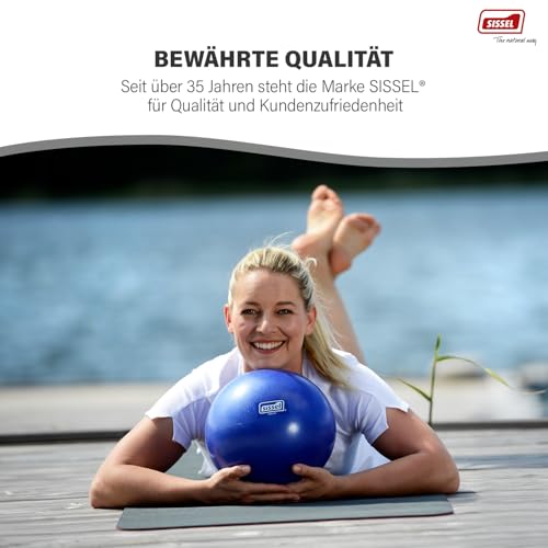 SISSEL Pilates Soft Ball | Gymnastikball & Pilates Ball für Training & Entspannung | Softball für Bauch, Rücken & Core | 22 cm | Belastbar bis 155 kg | Sport Bälle | Gummiball | Physiotherapie Zubehör