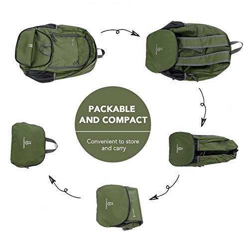 DECDEAL Mochila dobrável leve Homens Mulheres Mochila impermeável embalável Viagem Caminhada Daypack