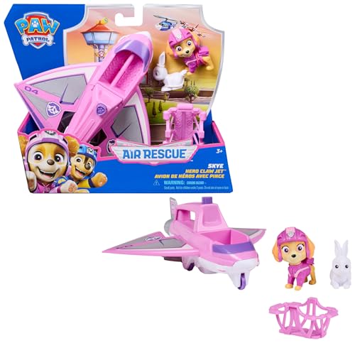 Paw Patrol - Pat Patrouille - Véhicule Figurine Stella Air Rescue - Voiture Figurine À Collectionner - Projectiles Mission Voltige - Pat Patrouille Véhicule - Voiture Enfant - Jouet Enfant 3 Ans Et +