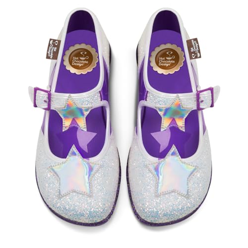 Image of Hot Chocolate Design Women's Mary Jane Flat Shoes - Mary Jane Flat Dress Shoes with Non-Marking Rubber Sole Adjustable Buckle-Strap, Adjustable Buckle-Strap and Cushioned Inner Sole with Arch Support