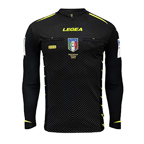 LEGEA 2020/2021 Camiseta Arbitro AIA M/L Hombre, Negro, M
