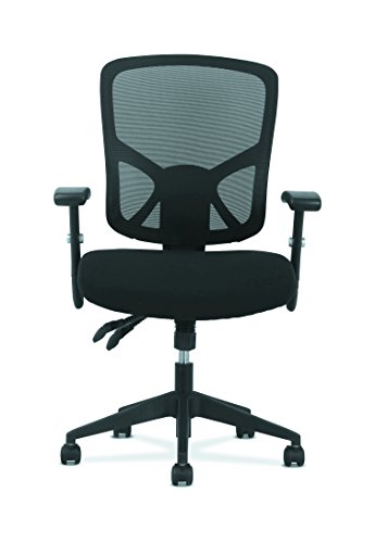 Image of HON Sadie Ergonomic Office Chair, Mesh High Back, Height Adjustable Back and Arms,Tilt-Tension Recline Control, Rolling Swivel, Lumbar Support