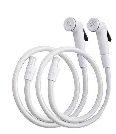 ACROME PVC COUNTI Toilet Jet Spray Plastic Jet Spray Health Faucet with Flexible Hose and Wall Stand, White, Polished Finisht (Faucets (White) -Pack of-2) (B09XLCT832) Amazon Price History, Amazon Price Tracker