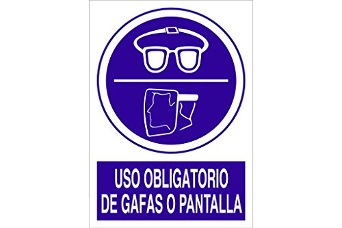 Plimpo Señal Adhesiva 210X148Mm Uso Obligatorio De Gafas O Pantalla En Oferta Cofan O45Ad210148 Señal Adhesivo, 210 X 148 Mm