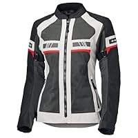 Held Tropic 4 Top Sommer Motorrad Jacke Damen - Sportliche und Luftige Mesh Sommerjacke - Leichte Motorradjacke mit Protektoren D3o Ghost Level 1 - CE Schutzklasse A, Grau-rot, Größe XL – Ansicht 1