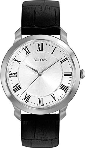 Montre Bulova Dress 96A133 homme d'une finition haut de gamme avec bracelet noir