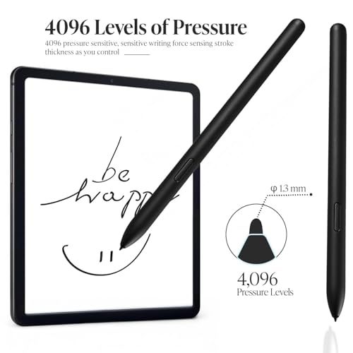 Image of AutoStory Stylus Pen for Samsung Galaxy Tab S6 Lite | Compatible S Pen with 4096 Pressure Levels, 5 Extra Nibs and tweezer | Works with SM-P610, SM-P615, SM-P610N (Oxford Gray) (Without Bluetooth)