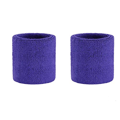 ONUPGO Wristband Sweatbands for Men and Women - Athletic Cotton Terry Cloth Wrist Bands Sport Sweat Band for Basketball, Tennis, Football, Baseball, Running, Gym (1 Pair)