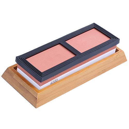 Whetstone Schleifstein, Messerschleifer Kit, 1000/4000 Grit Chef Messerschärfer Anti-Rutsch-Silikon-Basis Halter und…