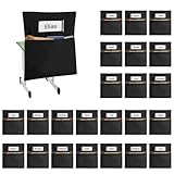 Toriexon Chair Pockets for Classroom 24 Pack, 20 x 18 Inch Chair Back Buddy Pocket k-2 with Name Slots and Tags, 600D Oxford Cloth Chair Pockets for Kindergarten, School, Home, Office