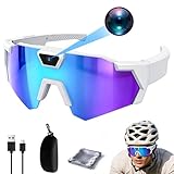 Depehelp 4K HD Baseball Sunglasses with Camera, Outdoor Activity Recording Audio Video Action Smart Glass for Men Women Action Sports for Cycling Hiking (No Memory Card)
