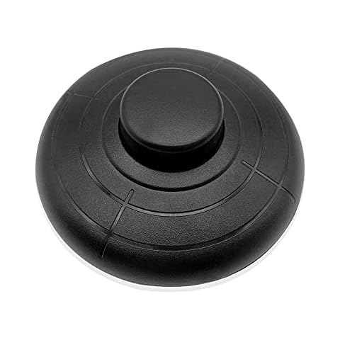 GZGXKJ Diameter 70mm Black Round Foot Switch for Lamp Foot Push Switch Inline Foot Switch Foot Pedal Switch Foot Press Switch for 2 or 3 Core Flex for Floor Lamp, Standing Lamp, Table Lights Cover