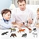 12 Stück Safari Tiere Figuren Set, Realistische Dschungel Wildtiere Figuren aus Kunststoff, Mini Tierfiguren Spielzeug für Kinder, Jungen & Mädchen, Lernspielzeug, Tortenaufsatz, Geschenkidee