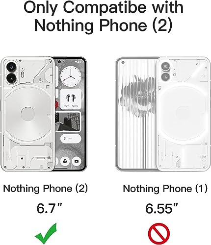 Image of REALCASE Silicone Nothing Phone 2 Back Cover Case | Scratch Resistant Protective Crystal Clear Transparent | Bumper Back Cover Case for Nothing Phone 2