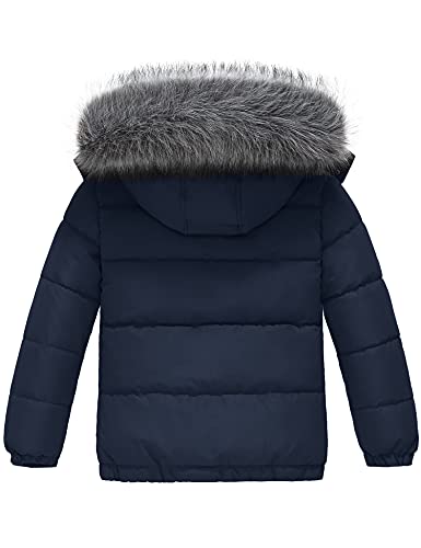 Image of wantdo Boys' Winter Coat Waterproof Puffer Jacket with Detachable Hood | Removable Faux Fur Hood,5000mm Waterproof,Fleece Lined,Outerwear,Machine Washable