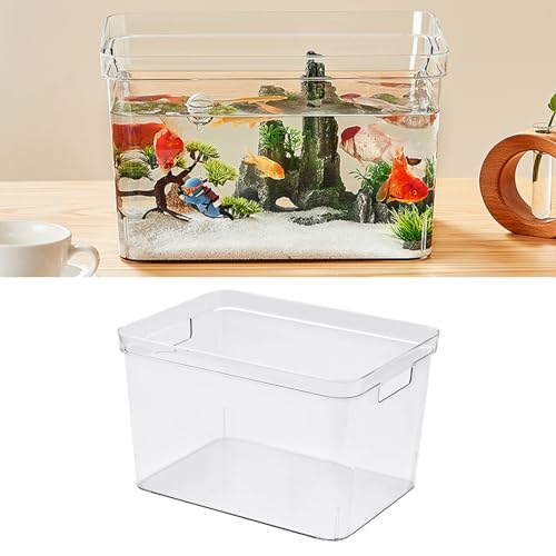 Tanque de peixes transparente, visibilidade de 360 graus, decoração faça você mesmo, aquário transpa