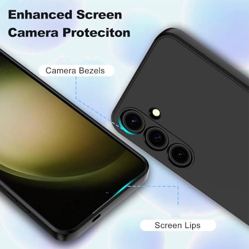 Image of Back Cover for Samsung Galaxy S23 Plus 5G | Full Camera Protection | Premium Liquid Silicon Case | Flexible Bumper Case for Samsung Galaxy S23 Plus 5G (Black)