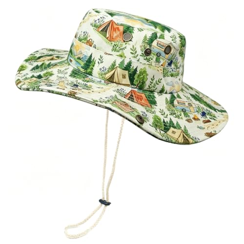 Image of Wide Brim Bucket Hat for Women Girl Men Boy