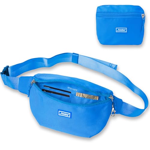 The Foldie Foldable Crossbody Bags for Women & Men - Anti-Theft RFID-Safe Fanny Pack with Smart...