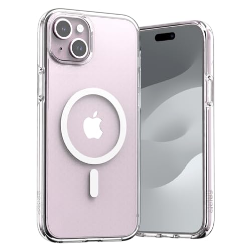 araree Duple M f or iPhone 15 Plus Case, Compatible with MagSafe, Anti-Scratch Shockproof Hard PC & Non-Slip Flexible TPU Anti-YellowingTransparent Slim Magnetic Cover for iPhone 15 Plus Case- Clear