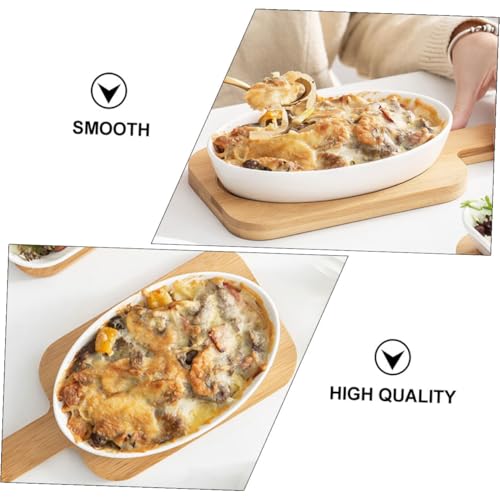 Plat à four en céramique blanc résistant pour riz fromage parfait