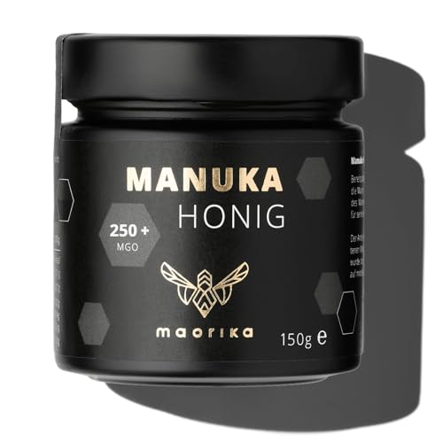 maorika - Manuka Honig 250 MGO + 150g im Glas (lichtundurchlässig kein Plastik) - laborgeprüft zertifiziert