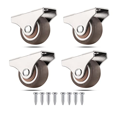 Petites roulettes pour meubles de 3,2 cm à plaque en métal WANLIAN TPE