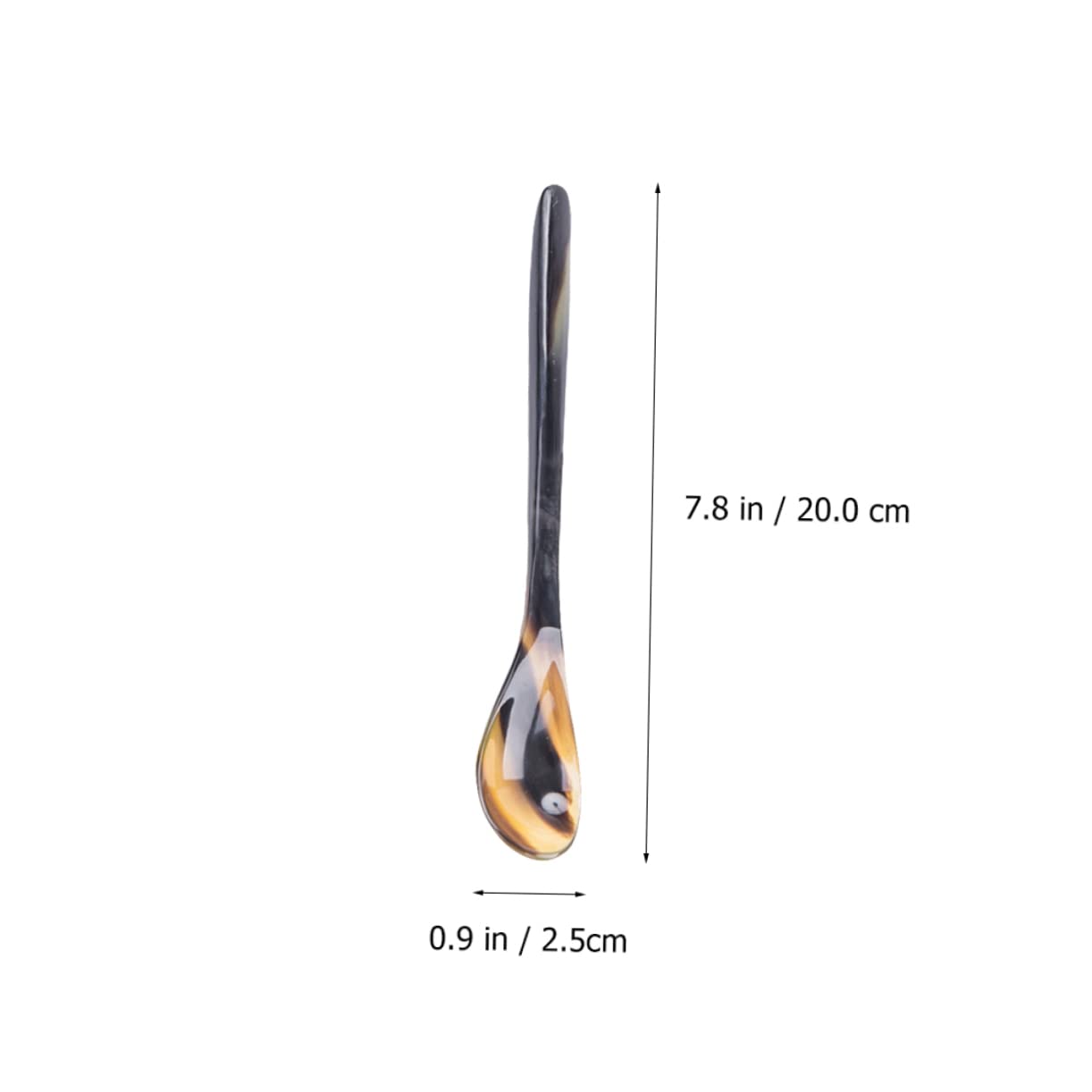 Cabilock 12piezas Cucharas De Café De Cuerno De Buey Natural Para Postres Sopa y Bebidas Utensilios Ecológicos y Duraderos