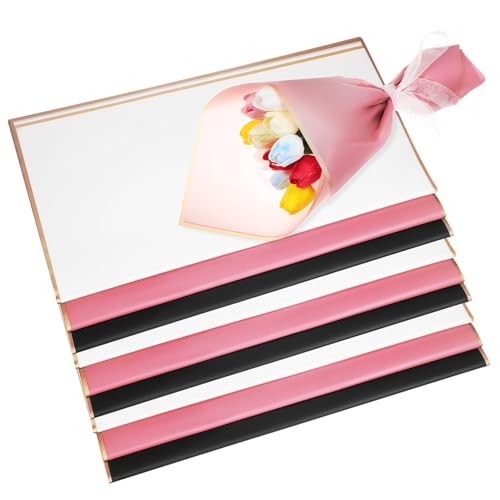 Papier emballage pour fleurs imperméable Homoyoyo bordure dorée mariages loisirs créatifs