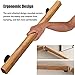 GOUZIBHD Wooden Stair Railing, Wall Mount Handrail, Anti-Slip Stair Rail for Elderly Children, Modern Industrial Hand Railing, Barrier-Free Stair Handrail for Garage Porch(Size:80cm)