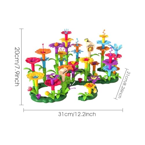 Jeu empilable réutilisable de construction de fleurs de jardin modulable - 4