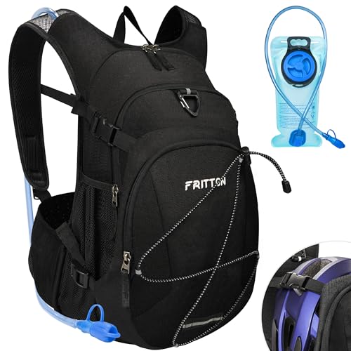 Hydration Backpack, Hydration Pack with 2L Water Bladder, Lightweight Insulated Hiking Backpack with Water Bladder, FRITTON High Flow Bite Valve Hydration Bladder for Hiking Running Cycling