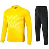 Camiseta interior acolchada de portero de fútbol, para niños, fútbol, portero, camiseta para entrenamiento de baloncesto y fútbol, B Set, L