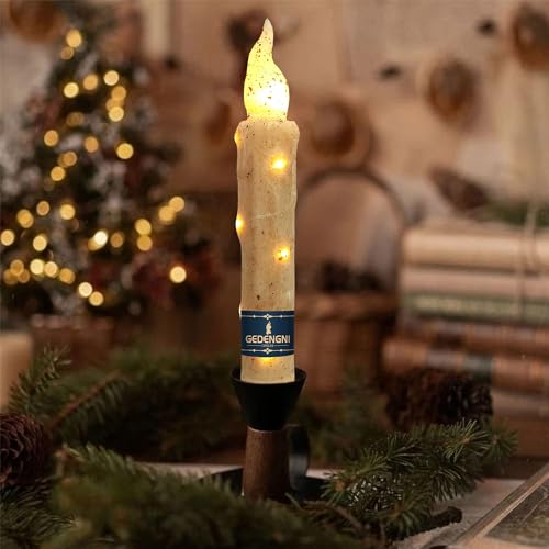 Image of Magical Candlesticks Flameless Taper Candle, 2pcs White LED Tapered Candles Remote Dipped Candle 6inch Battery Chandelier for Enchanting Weddings and Harry Potter Inspired Vigils(LW2P-WH)