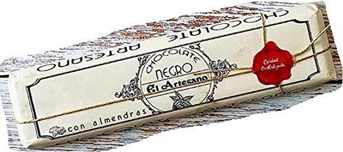 El Artesano zwarte chocoladebars met amandelen 60% cacao 300 g