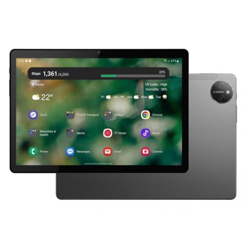 Image of DOMO Slate SL40 10 Inch 4G Android Tablet, 4GB RAM + 32GB inbuilt Storage, 1TB Expandable, Dual SIM Slot, Octa Core CPU, GPS, Bluetooth, RC for Students (Grey)