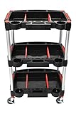 LUXOR MC-3 Mechanic's Three-Shelf Cart
