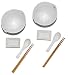 Umami Tableware White Porcelain Ramen Bowl Set, Soup Bowl With Chopsticks, Sauce Dish, Hooked Spoon Set Of 2