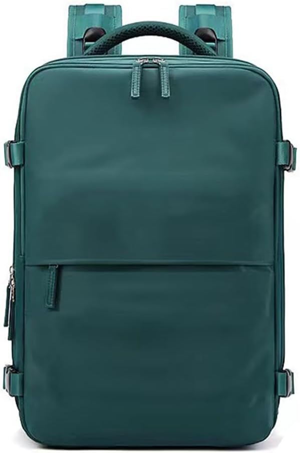 Women's Waterproof Oxford Travel Backpack, TSA-Approved 15.6inch Laptop Compartment with Adjustable Shoulder Straps & Shoe Pocket, Casual Zipper Closure Business Hiking Daypack(PEACOCK BLUE)