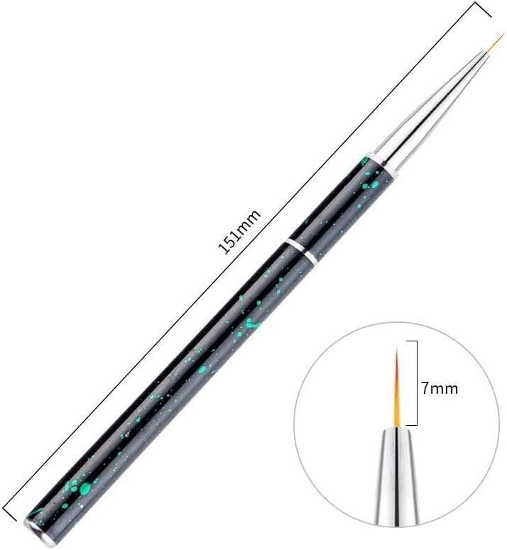 Manicure Painting Brush Pen Metal Stripes Acrylic Nail Art Drawing Liner of Gel Lines Flat Tools