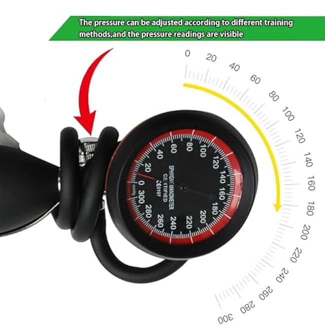 BFR Blood Flow Restriction Bands Complete Set, No Weight Lifting Required, Precision Pump to Apply Precise Pressure, Muscle Training, Suitable for Arm and Leg Occlusion Bands, Compact Suitcase