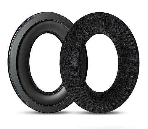 Replacement Ear Pads Compatible with Sennheiser HD380 HD380Pro PXC350 PC350SE PXE350 HME95 HMEC250 Headphones Soft Flannel and Memory Foam Repair Accessory Ear Pads (Black)