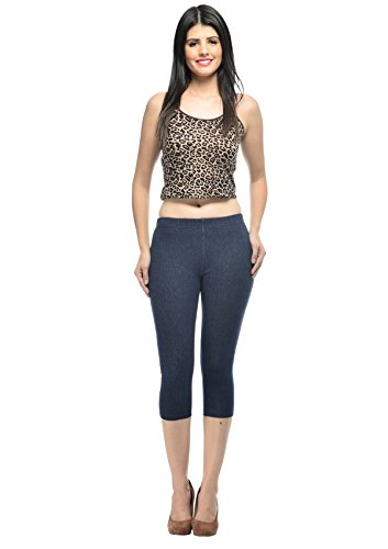 Image of Frenchtrendz Women's Cotton Modal Spandex Stretchable Slim Fit Jegging Capris
