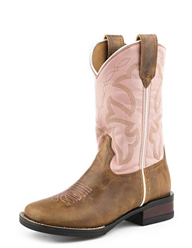 ROPER Unisex-Child Monterey Square Toe Cowboy Boots (Little Kid) Western