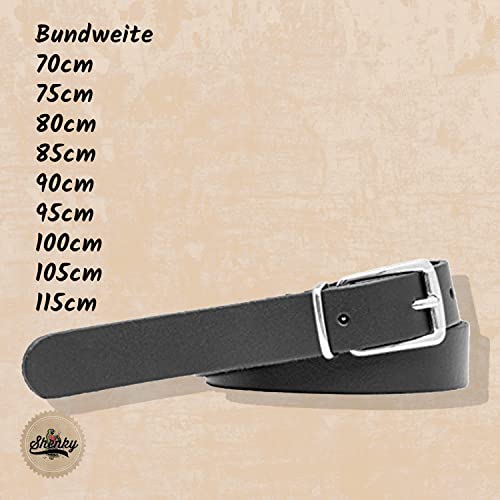 Shenky - Cintura in vera pelle - 2 cm - qualità
