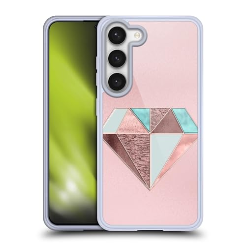 Evita rayones en tu Samsung Galaxy S23 5G con la funda de gel LebensArt Diamante Oro Rosa