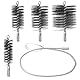 5 Stück Ofenrohrbürste Set, Rohrreinigungsbürste, Schornsteinfeger Bürste, Kaminbesen, Schornsteinbesen, Heizkesselbürste, Kaminbürste, Enthält Bürsten in Den Größen 30mm, 50mm, 80mm und 150mm